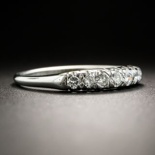 Vintage Seven-Stone Platinum Diamond Wedding Band