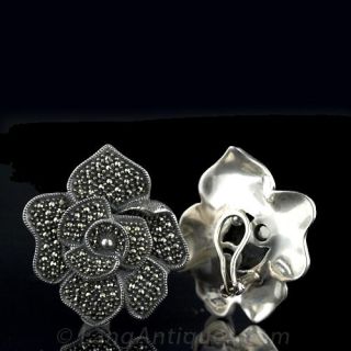 Vintage Silver and Marcasite Earrings