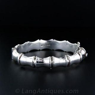 Vintage Silver Bamboo Bangle