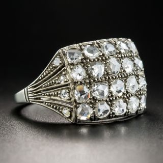 Vintage Silver Rose-Cut Diamond Ring