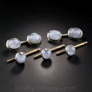 Vintage Star Sapphire Cufflink and Stud set - 2
