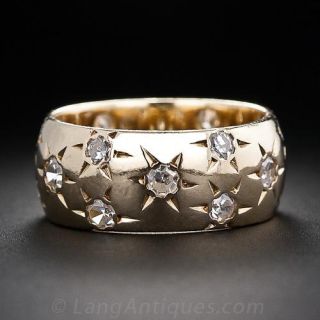 Vintage Star-Set Diamond Band