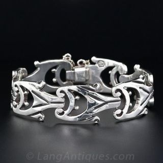 Vintage Sterling Silver Mexican Bracelet