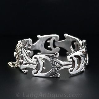 Vintage Sterling Silver Mexican Bracelet