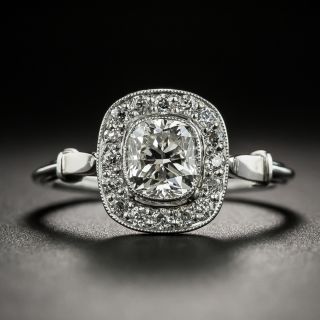 Vintage Style 1.01 Carat Cushion-Cut Diamond Engagement Ring - 2