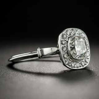 Vintage Style 1.01 Carat Cushion-Cut Diamond Engagement Ring