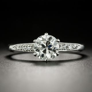 Vintage Style 1.01 Carat Diamond Solitaire Engagement Ring - GIA I SI2 - 1