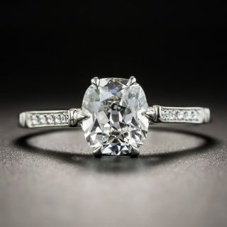 Vintage Style 1.30 Carat Antique Cushion-Cut Diamond Engagement Ring - GIA E VS2 - 1