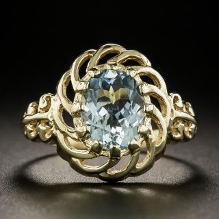 Vintage Style 1.43 Carat Aquamarine Ring - 2