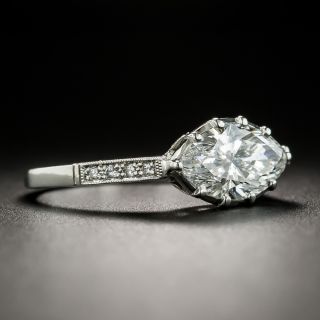 Vintage Style 1.52 Carat Marquise Diamond Engagement Ring - GIA E SI1