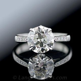 Vintage Style Diamond Engagement Ring 