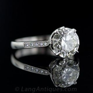 Vintage Style 2.18 Carat Diamond Engagement Ring