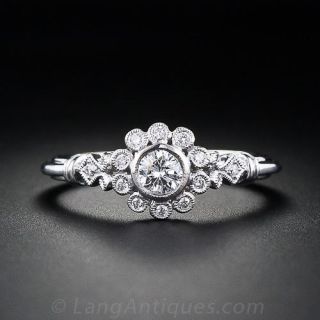 Vintage Style .20 Carat Diamond Engagement Ring
