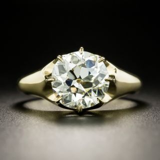 Vintage Style 3.03 Carat Diamond Solitaire Engagement Ring - GIA N VVS2 - 1