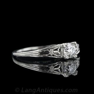 Vintage Style .45 Carat Diamond Engagement Ring