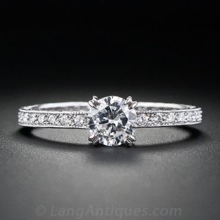 Vintage Style .48 Carat Diamond Solitaire