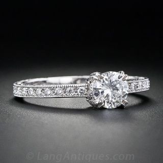 Vintage Style .48 Carat Diamond Solitaire