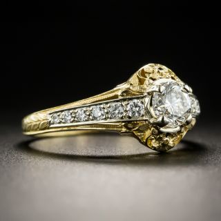 Vintage Style .55 Carat Diamond Engagement Ring by Van Craeynest