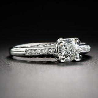 Vintage Style .59 Carat European-Cut Diamond Ring - GIA I SI2