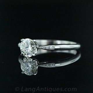 Vintage Style .73 Carat Diamond Solitaire