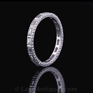 Vintage Style Baguette Eternity Band - 1