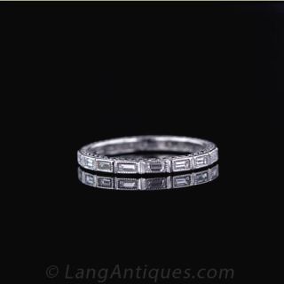 Vintage Style Baguette Eternity Band