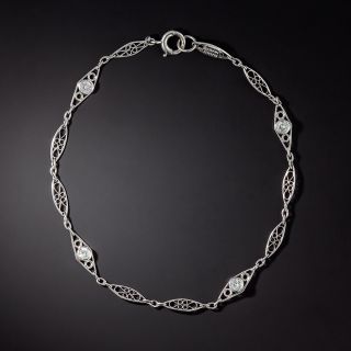 Vintage Style Diamond Chain Bracelet - 2