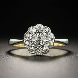Vintage Style Diamond Cluster Ring - 1