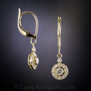 Vintage Style Diamond Drop Earrings