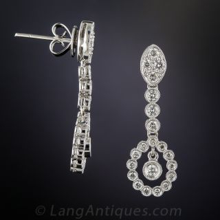 Vintage Style Diamond Drop Earrings