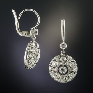 Vintage Style Diamond Drop Earrings