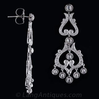 Vintage Style Diamond Drop Earrings
