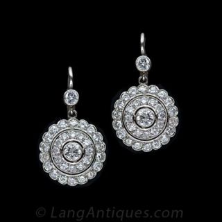 Art Deco Diamond Earrings 