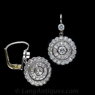 Vintage Style Diamond Drop Earrings
