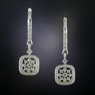 Vintage Style Diamond Earrings - 1