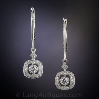 Vintage Style Diamond Earrings