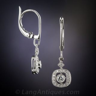 Vintage Style Diamond Earrings