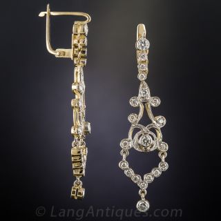 Vintage Style Diamond Earrings