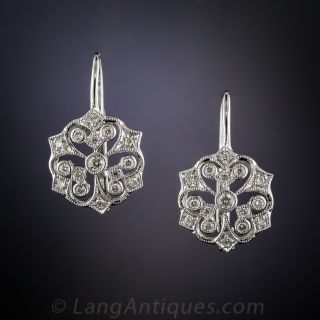 Vintage Style Diamond Earrings