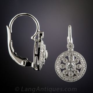 Vintage Style Diamond Earrings