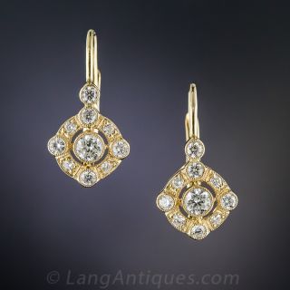 Vintage Style Diamond Earrings