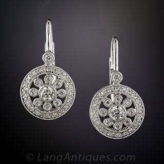 Vintage Style Diamond Earrings