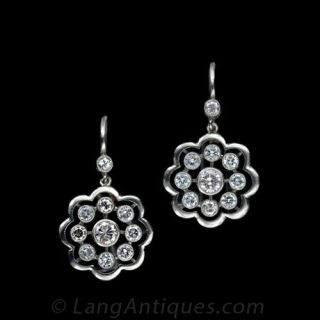 Vintage Diamond Earrings 