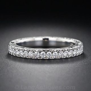 Vintage Style Diamond Half Band