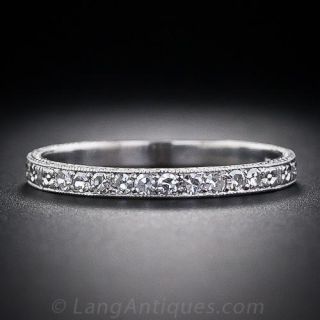 Vintage Style Diamond Wedding Band