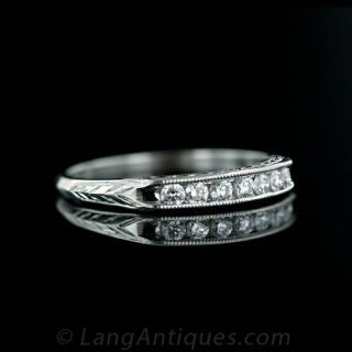 Vintage Style Diamond Wedding Band