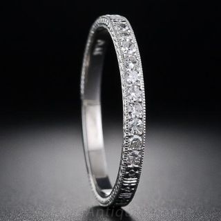 Vintage Style Diamond Wedding Band