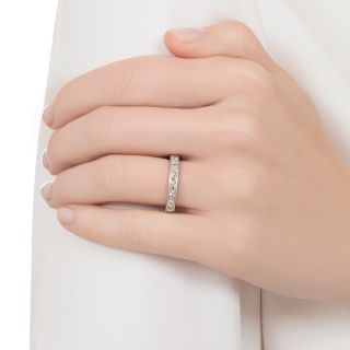 Vintage Style French-Cut Diamond Eternity Band, Size 7