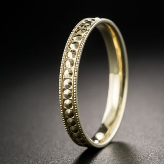 Vintage Style Gold Wedding Band - Size 8 - 1