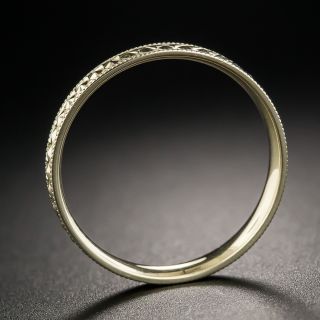 Vintage Style Gold Wedding Band - Size 8